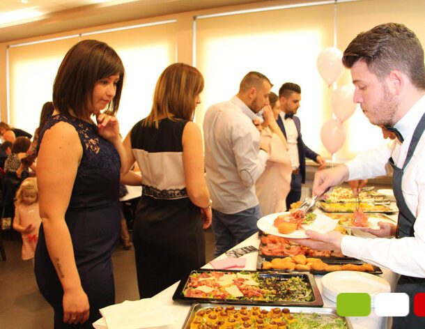 Banquet organisé par le service traiteur de la Bella Italia