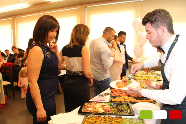 Banquet organisé par le service traiteur de la Bella Italia