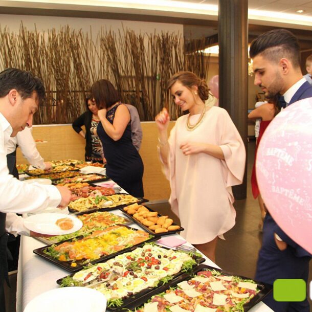 Banquet organisé par le service traiteur de la Bella Italia