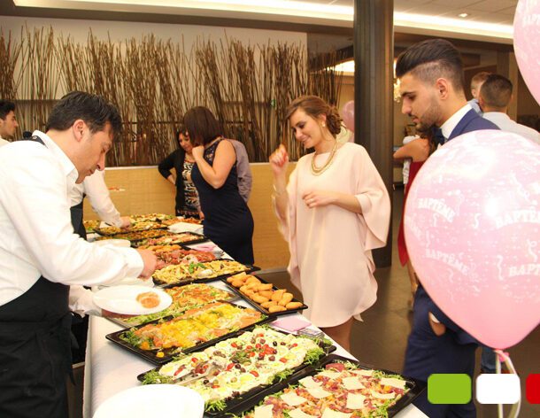 Banquet organisé par le service traiteur de la Bella Italia