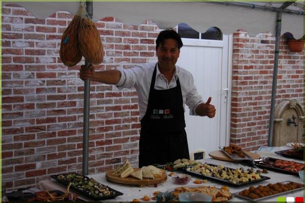 Lino Chef cuisinier italien - Banquet avec Lara Fabian - Traiteur Bruxelles la Bella italia