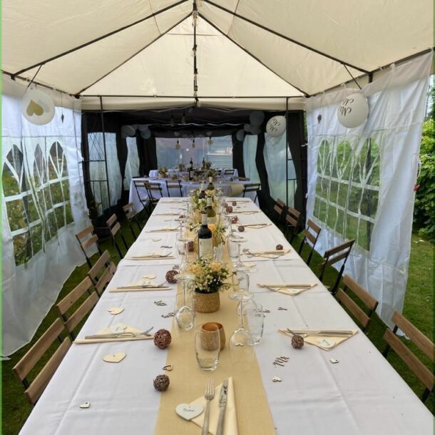 Organisation table pour mariage. traiteur italien La Bella Italia Bruxelles - La Hulpe.