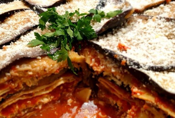 Lasagne Aubergine Sauce tomate basilic