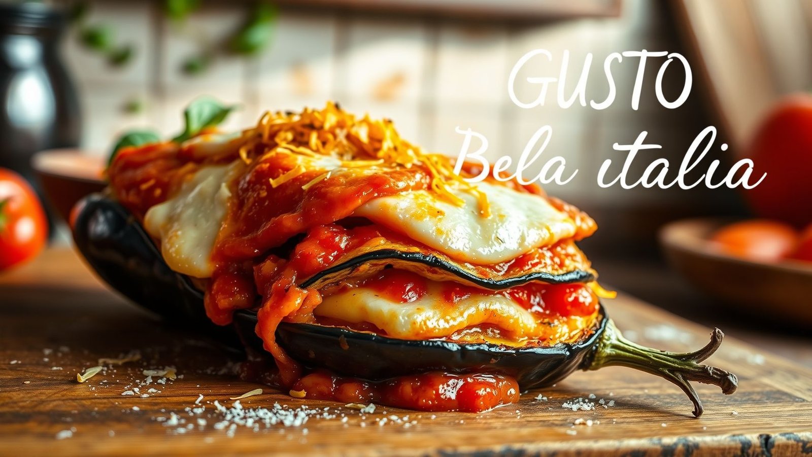 Aubergine alla parmigiana (avec ou sans jambon - Traiteur italien Braine L Alleud