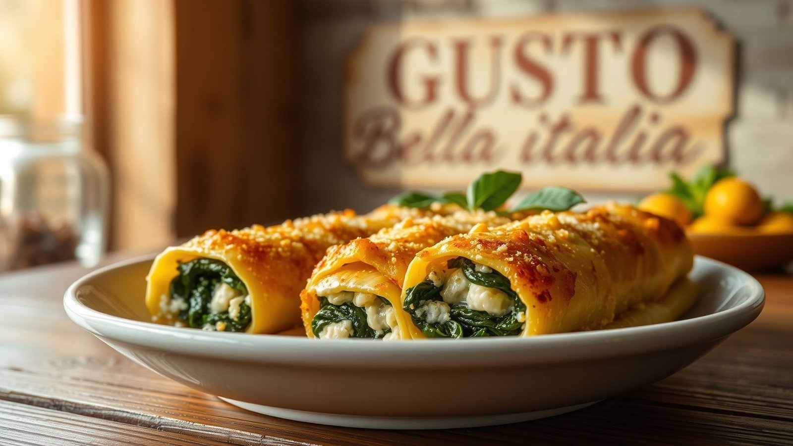 Cannelloni ricotta épinard