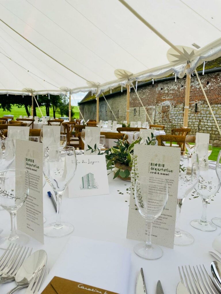 Dressage table mariage