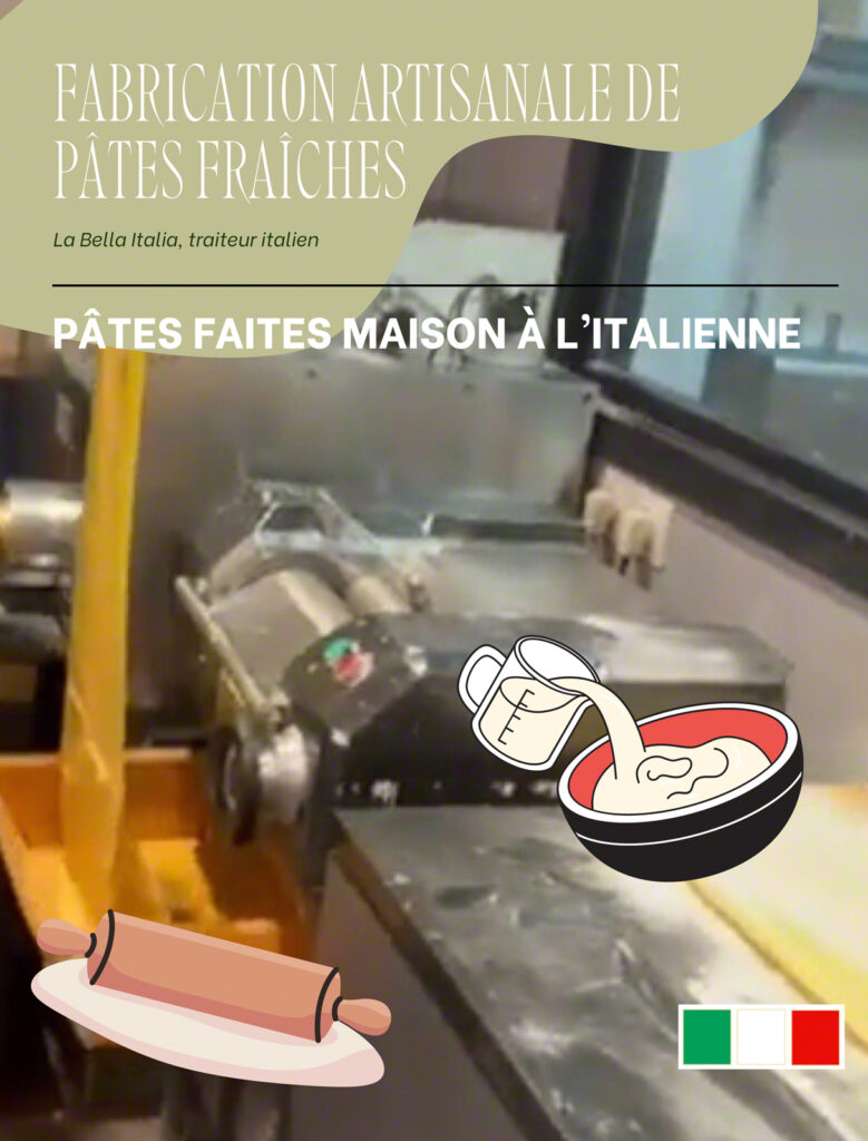 Fabrication artisanale de pâtes fraîches - La Bella Italia, traiteur italien