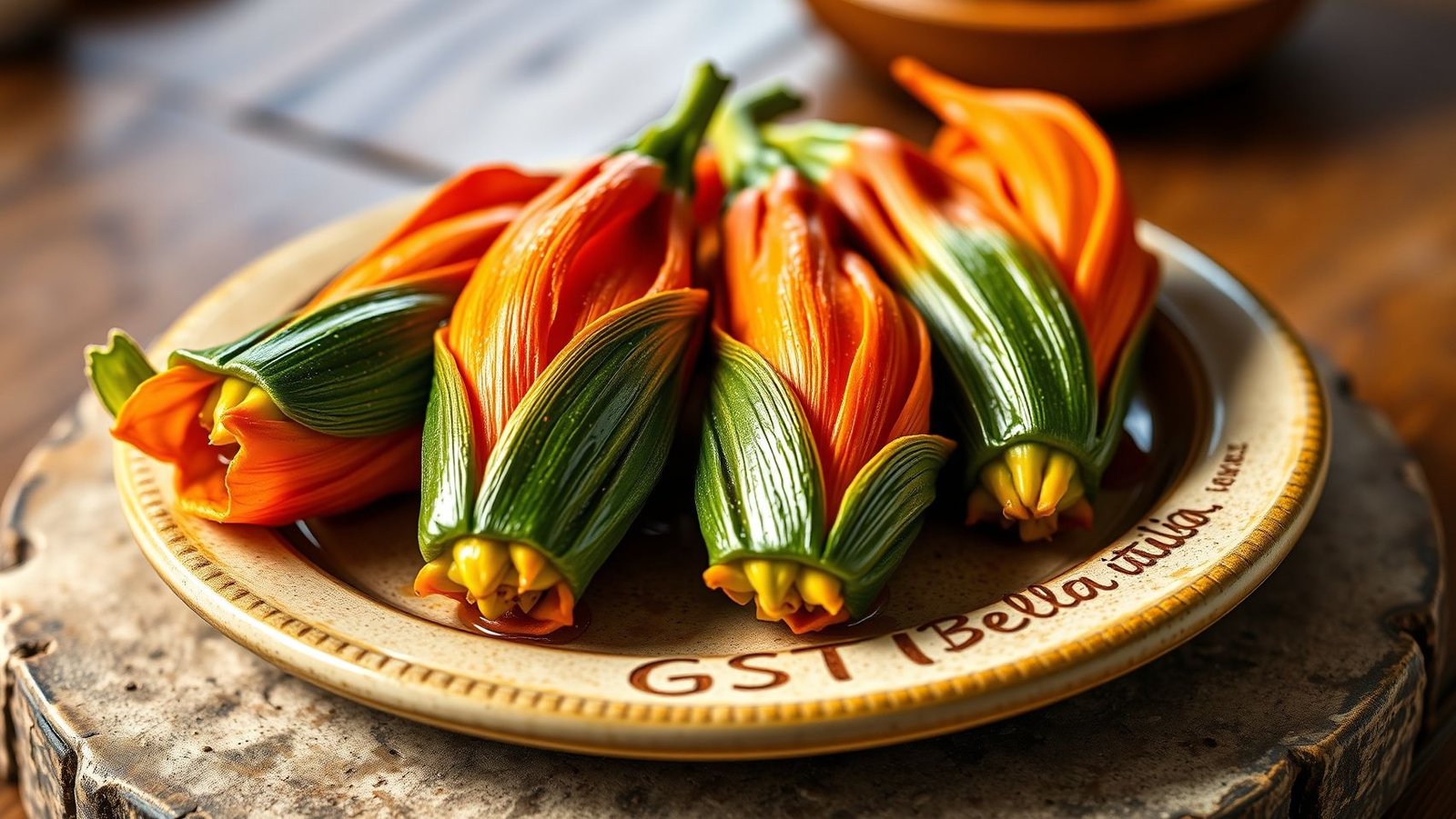 Fleurs de courgette farcies