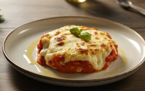 Gratin de Scamorza fumée et son coulis de tomate - Bella Italia traiteur