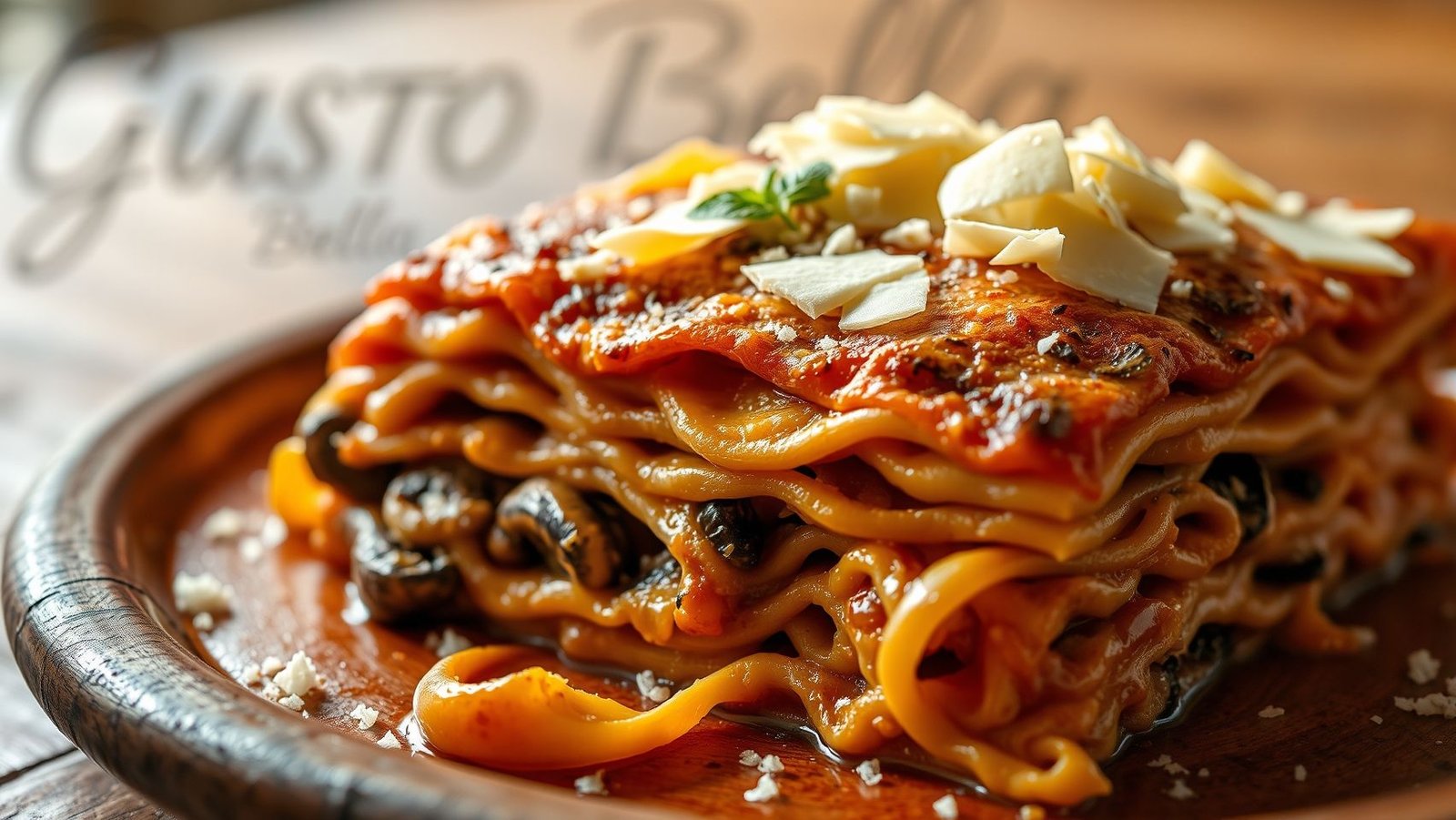 Lasagne aux girolles et parmiggiano reggiano