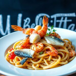 Lasagnette au filet de sol et crevette - Traiteur italien Braine