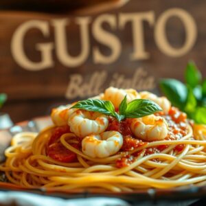 Spaghetti scampis