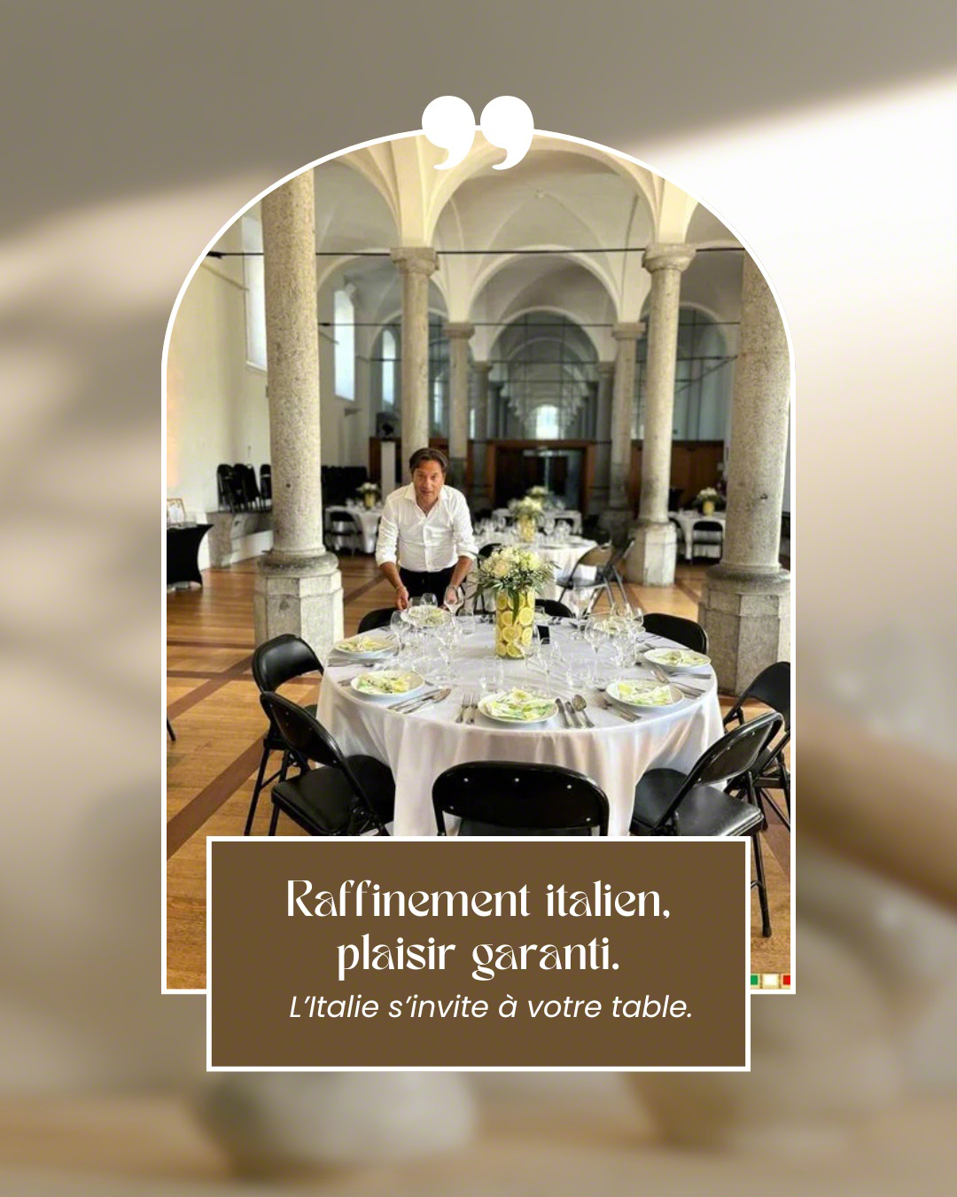 Traiteur italien Devis mariage - traiteur italien La Hulpe